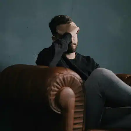 man feeling depress