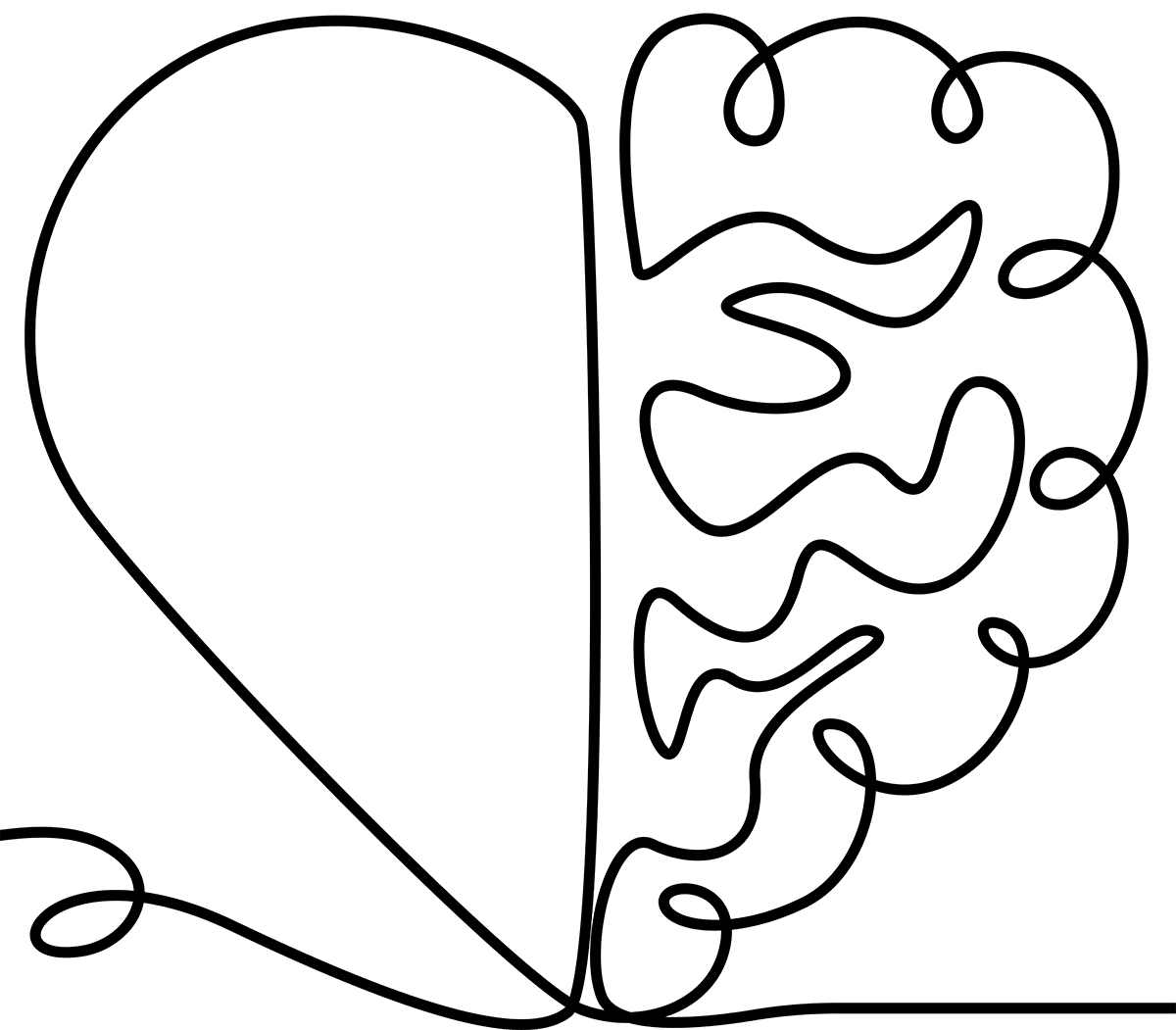 anxiety and depression line art high res