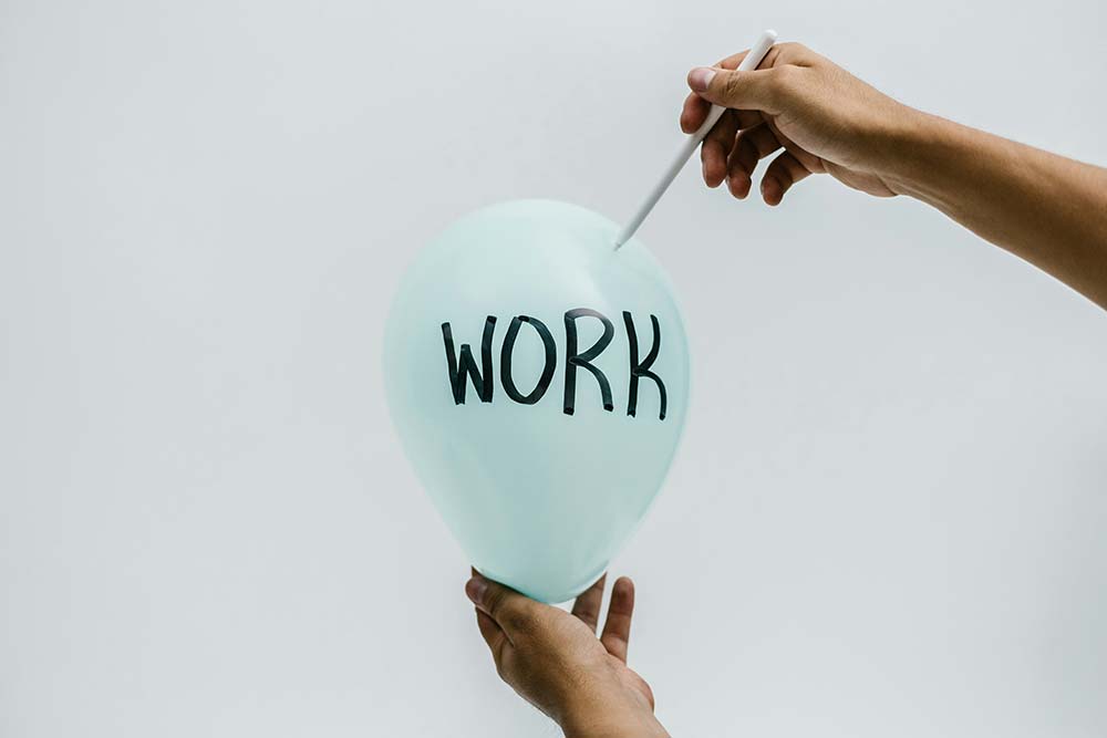 Someone is popping the work balloon